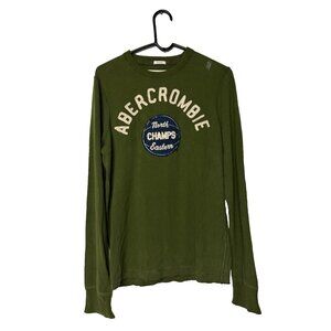 Abercrombie Long Sleeve Muscle Shirt Green North Eastern Champs Basketball NWT